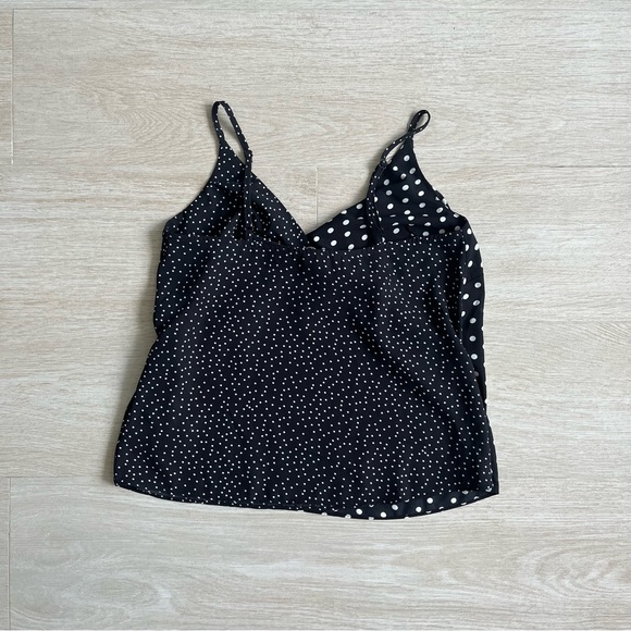 ASOS black and white polka dot cami top blouse. NWOT. Size 2. - Picture 4 of 5